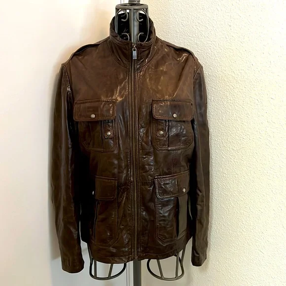 Jackets & Coats | Hugo Boss Leather Jacket | Poshmark